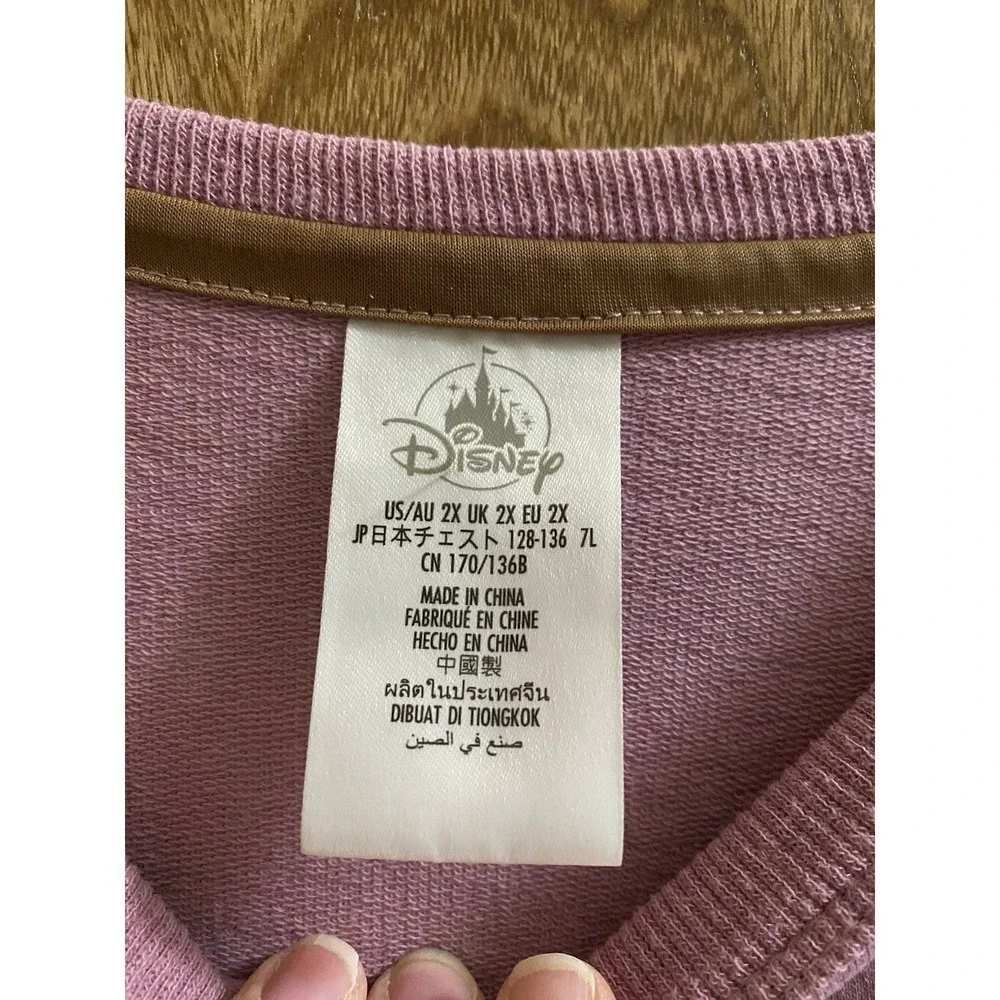 Walt Disney World 50th Anniversary PINK Crewneck EARidescent Sweater Women's 2X